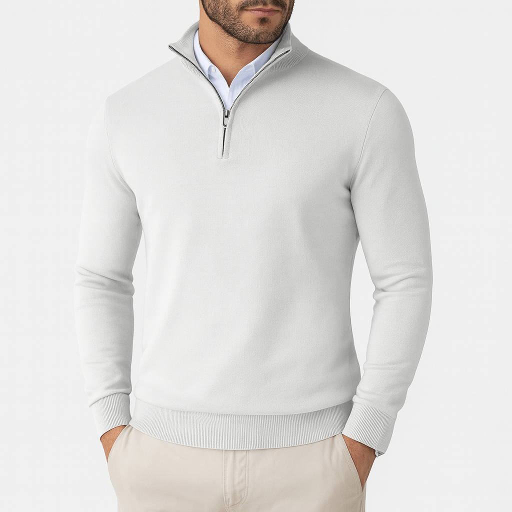 VogeLuxe | Pull à col montant zippé pour homme 1