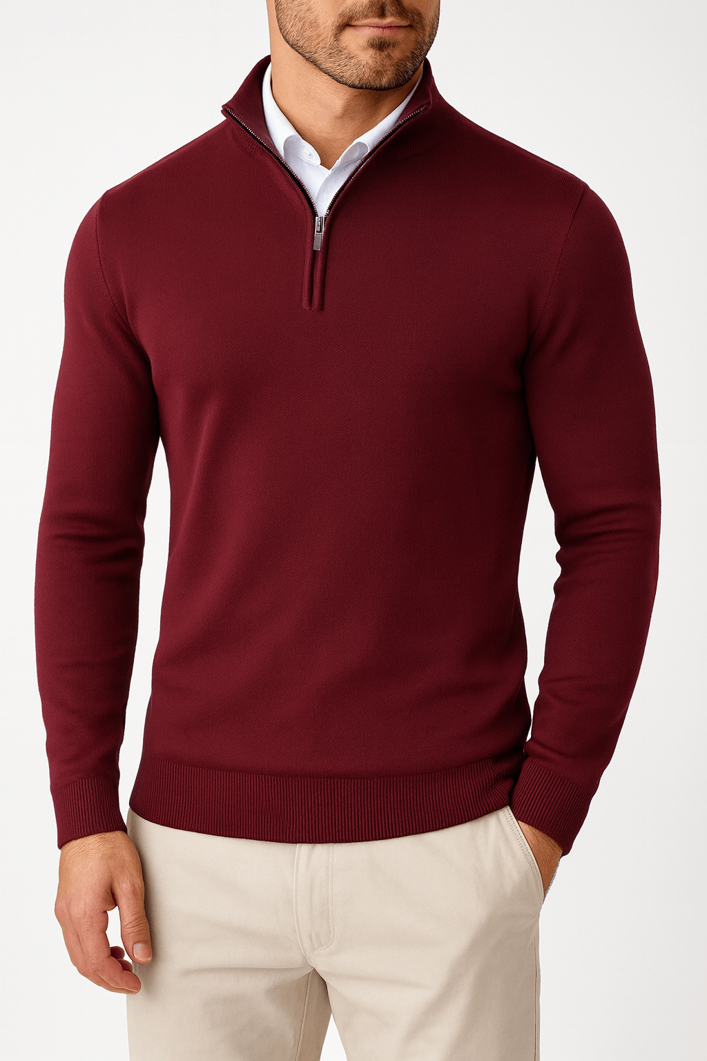 VogeLuxe | Pull à col montant zippé pour homme 2