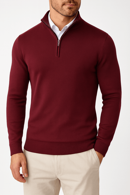 VogeLuxe | Pull à col montant zippé pour homme 2