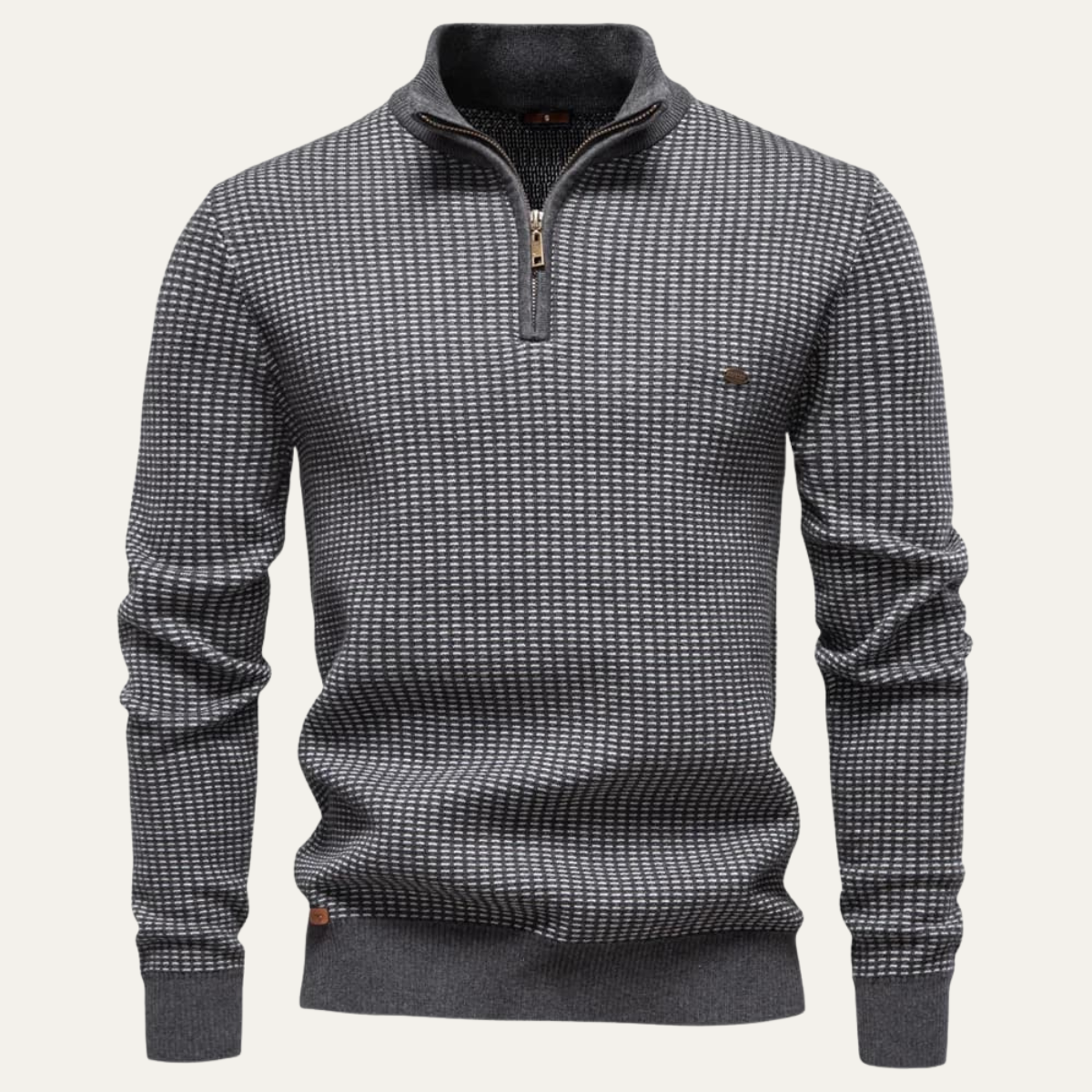 VogeLuxe | Pull à col montant zippé pour homme 6