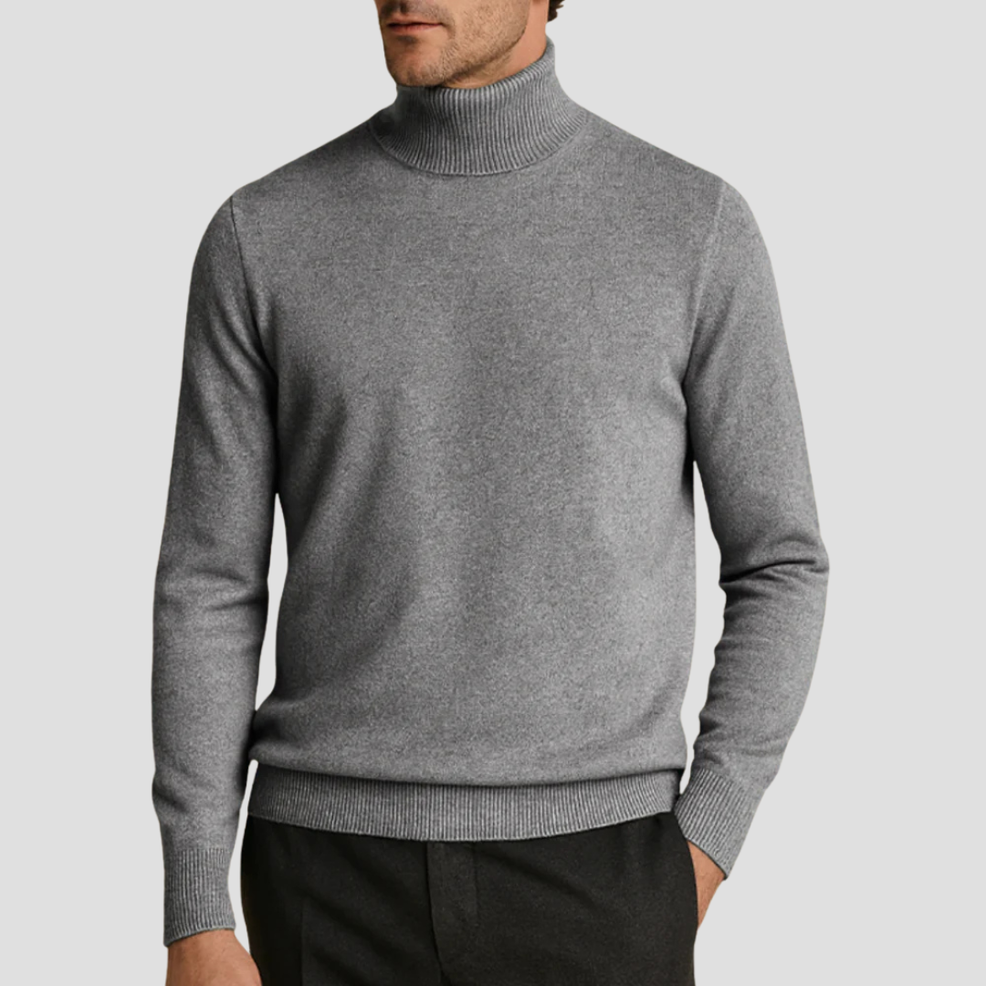 VogeLuxe | Pull à col roulé ajusté classique pour homme 10