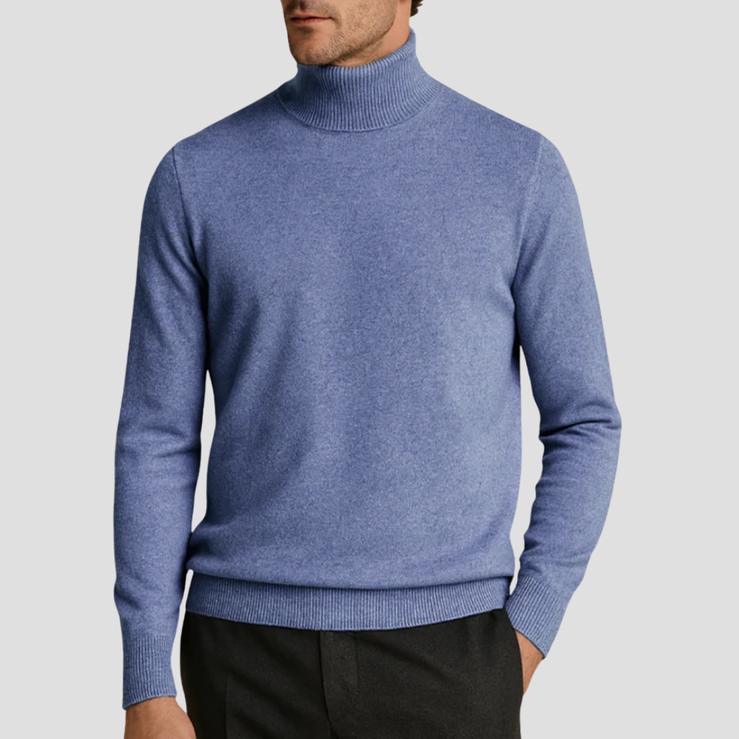VogeLuxe | Pull à col roulé ajusté classique pour homme 7
