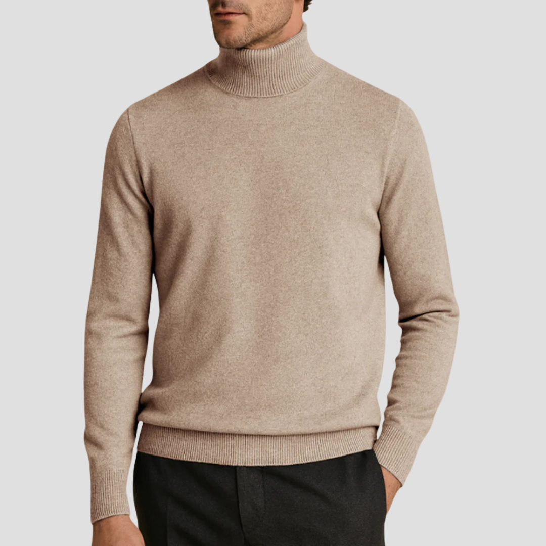 VogeLuxe | Pull à col roulé ajusté classique pour homme 8
