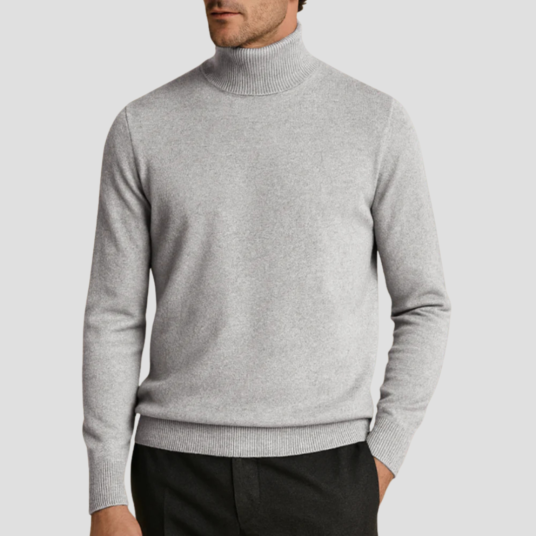 VogeLuxe | Pull à col roulé ajusté classique pour homme 9