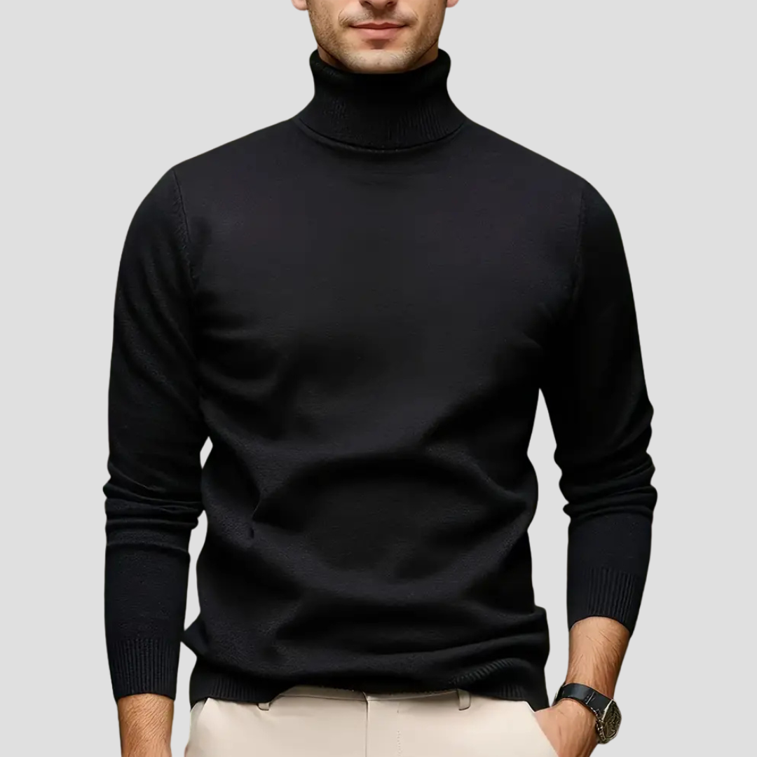 VogeLuxe | Pull à col roulé ajusté et élégant pour homme 9