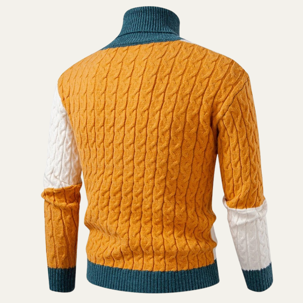 VogeLuxe | Pull à col roulé color-block pour homme 6