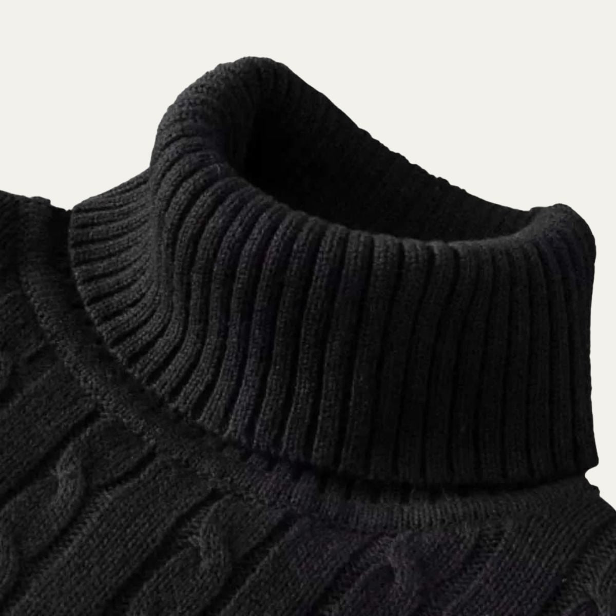 VogeLuxe | Pull à col roulé côtelé doux et élastique pour homme 4