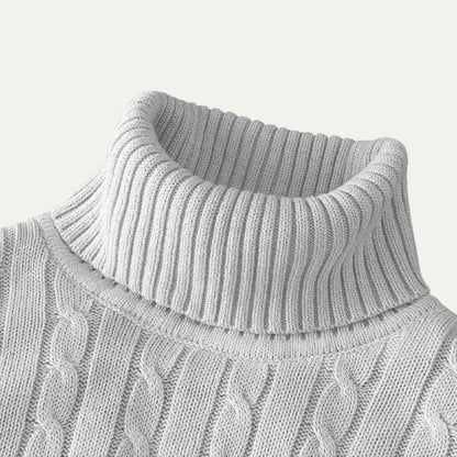 VogeLuxe | Pull à col roulé côtelé doux et élastique pour homme 8