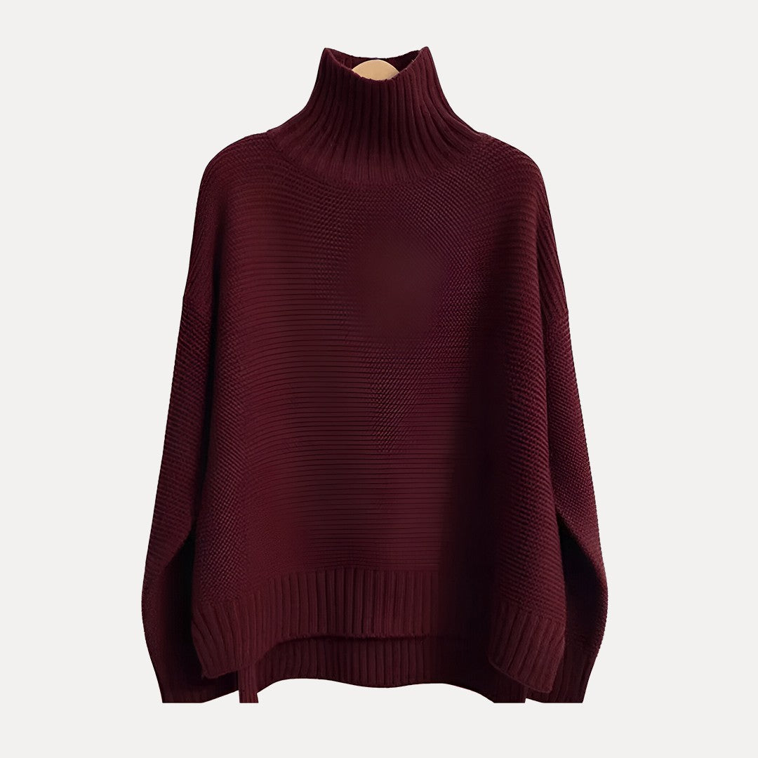 VogeLuxe | Pull à col roulé côtelé pour femme 2