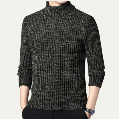 VogeLuxe | Pull à col roulé côtelé pour homme 4