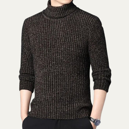 VogeLuxe | Pull à col roulé côtelé pour homme 5