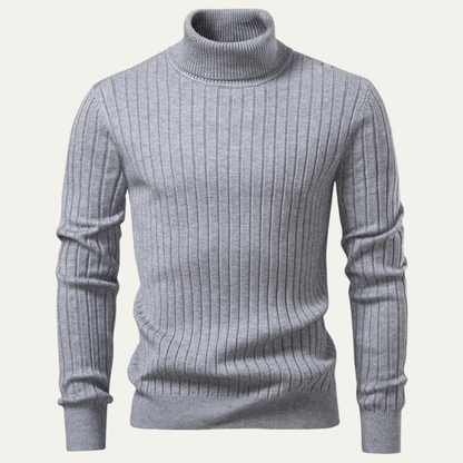 Pull Côtelé Slim Fit Homme Moderne
