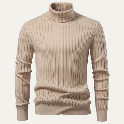 Pull Côtelé Slim Fit Homme Moderne