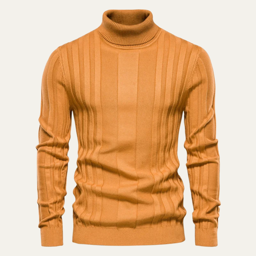 Pull Côtelé Col Roulé Chaud et Confortable - vue 5