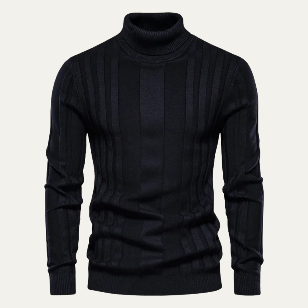 Pull Côtelé Col Roulé Chaud et Confortable - vue 2