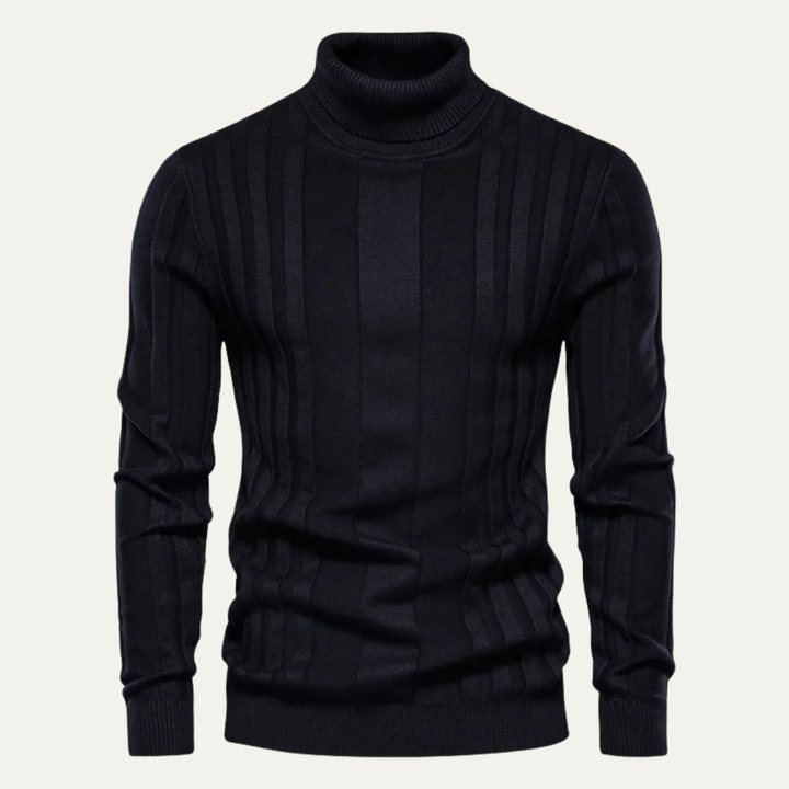 Pull Côtelé Col Roulé Chaud et Confortable - vue 2