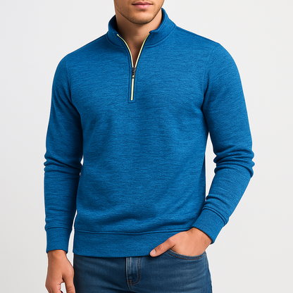 Pull Homme Col Roulé Zip Caché