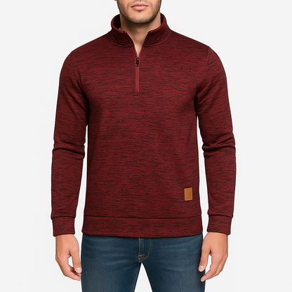 Pull Homme Col Roulé Zip Caché