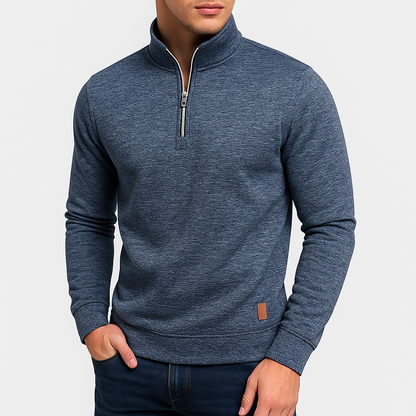Pull Homme Col Roulé Zip Caché