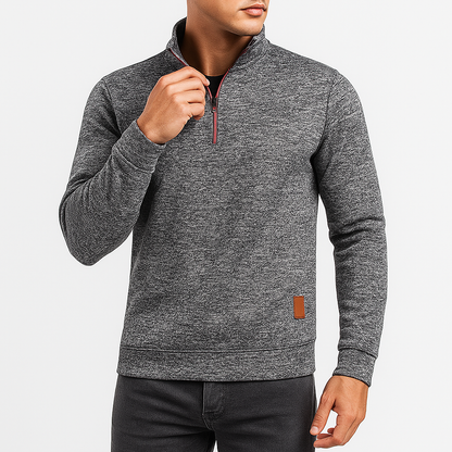 Pull Homme Col Roulé Zip Caché