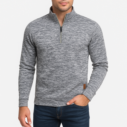 Pull Homme Col Roulé Zip Caché