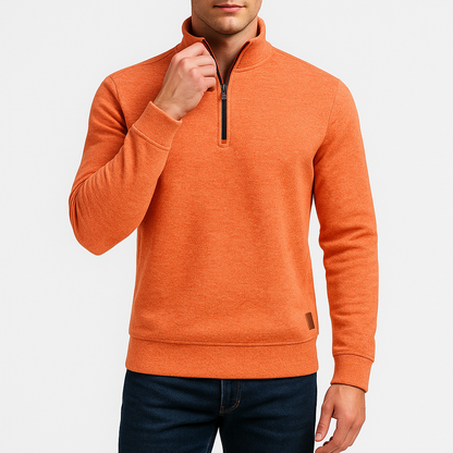 Pull Homme Col Roulé Zip Caché