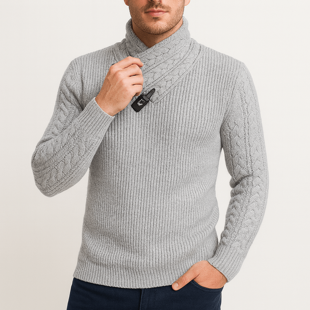 Pull Homme Col Roulé en Laine Douce