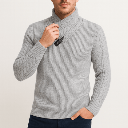 Pull Homme Col Roulé en Laine Douce
