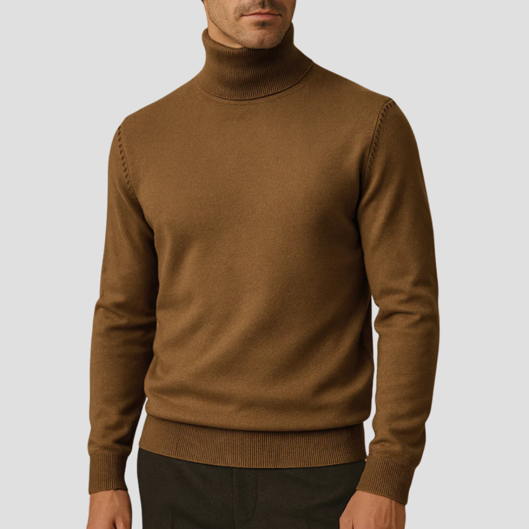Pull Femme Élégant Col Roulé Taille Slim - PanierRoyale