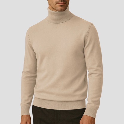Pull Femme Élégant Col Roulé Taille Slim