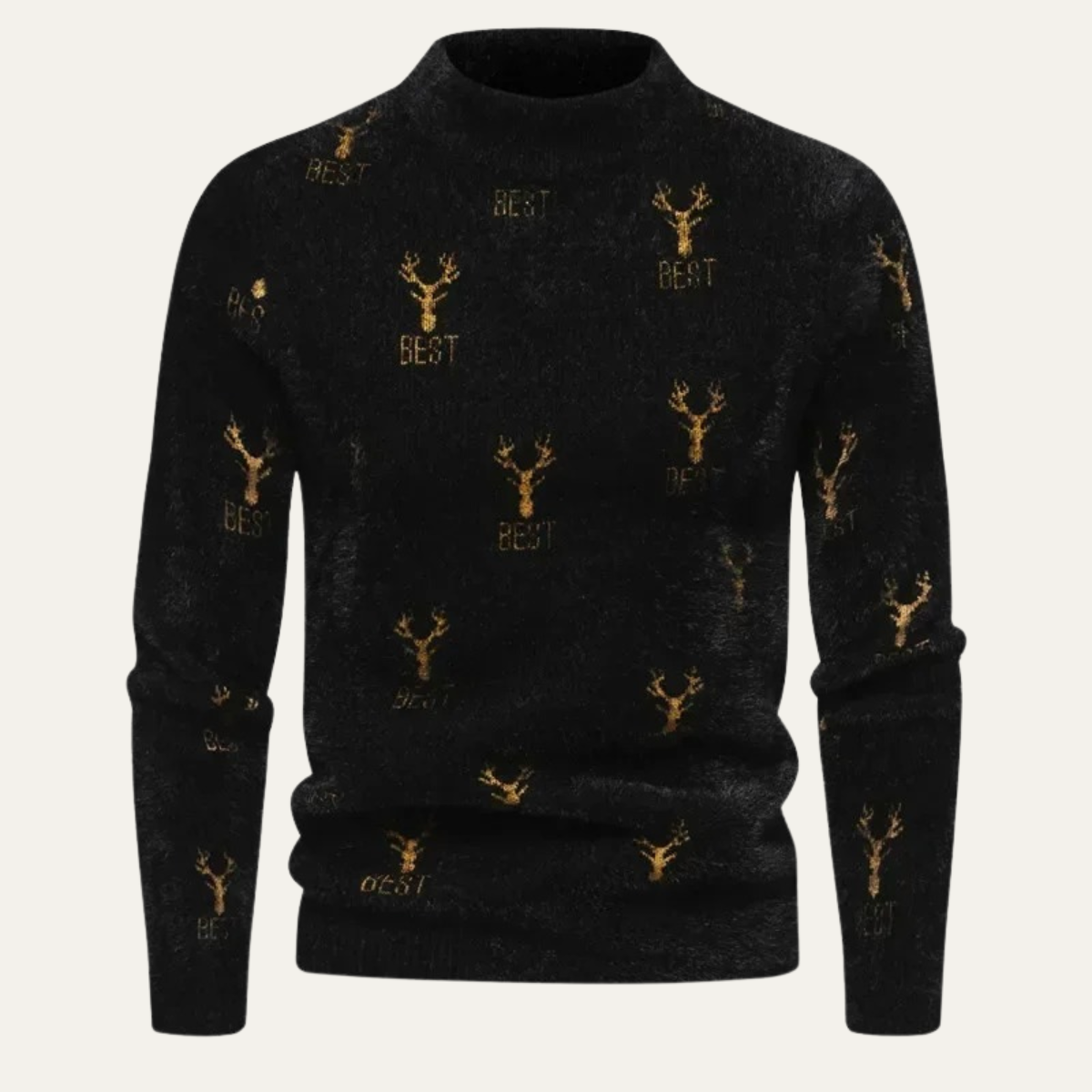 Pull en maille épais pour homme avec col roulé