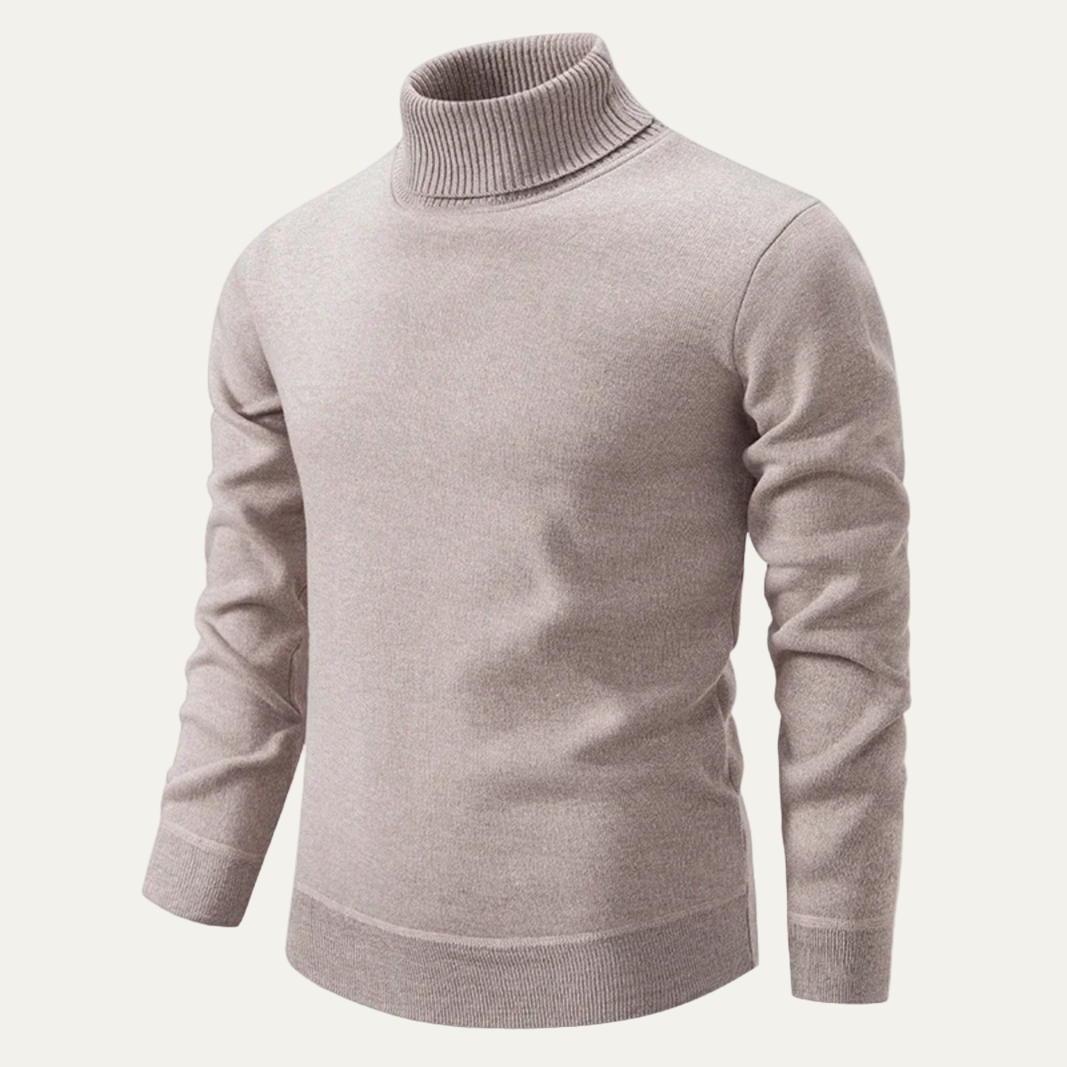 VogeLuxe | Pull à col roulé en maille ajustée pour homme 0