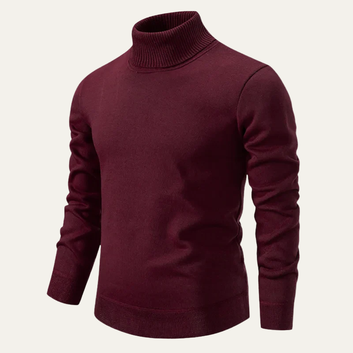 VogeLuxe | Pull à col roulé en maille ajustée pour homme 5