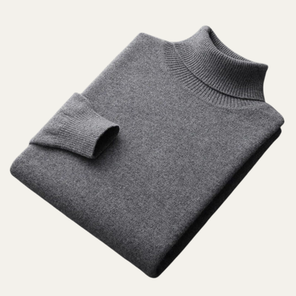 VogeLuxe | Pull à col roulé en maille lisse pour homme 1