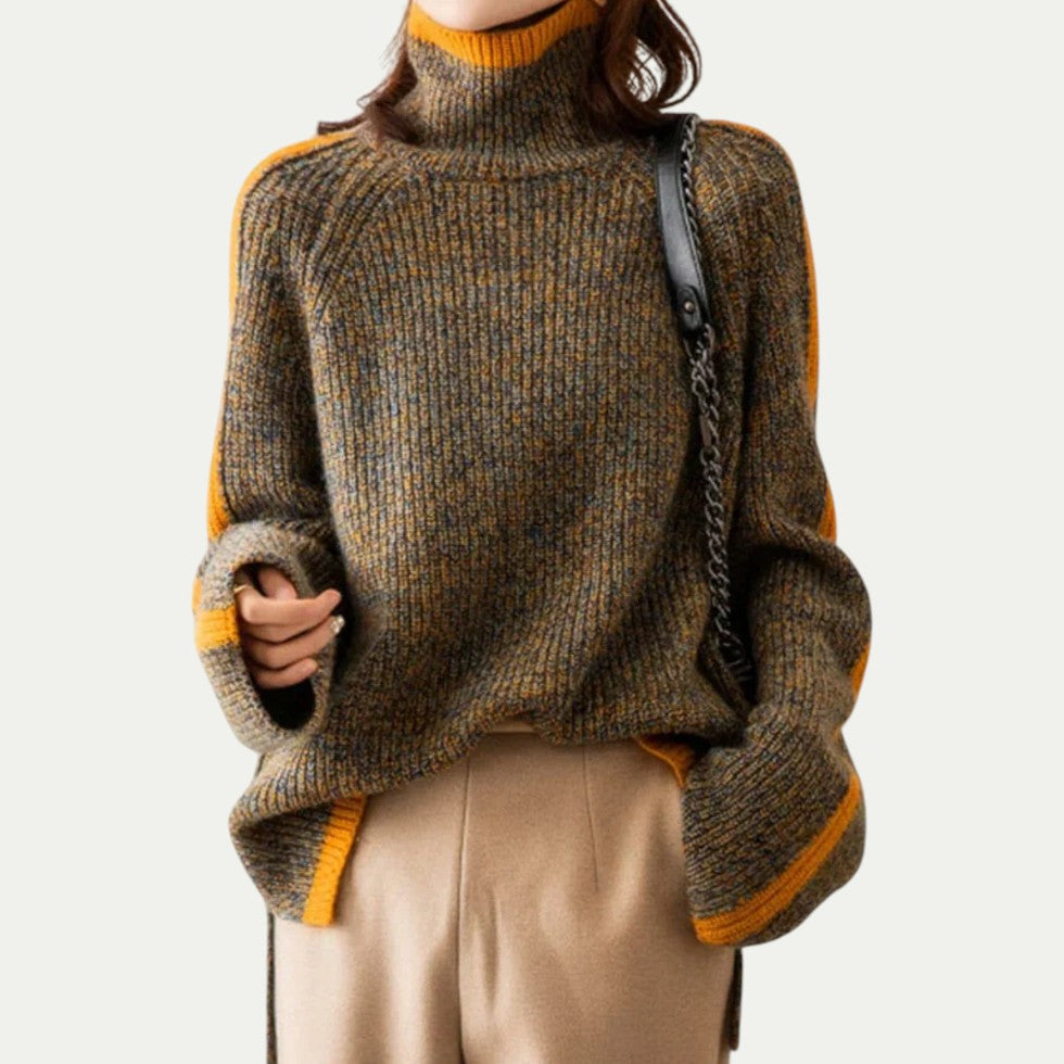 Pull Femme Col Roulé en Laine Douce - PanierRoyale
