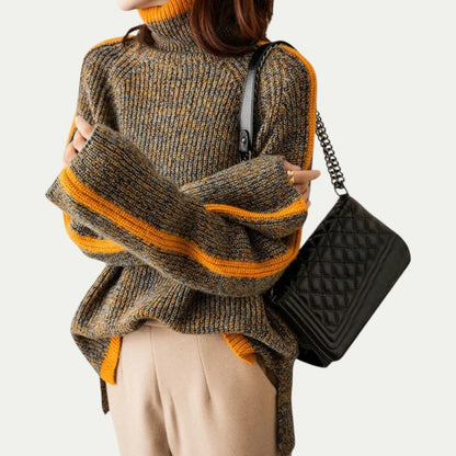 VogeLuxe | Pull à col roulé en maille texturée pour femme 2