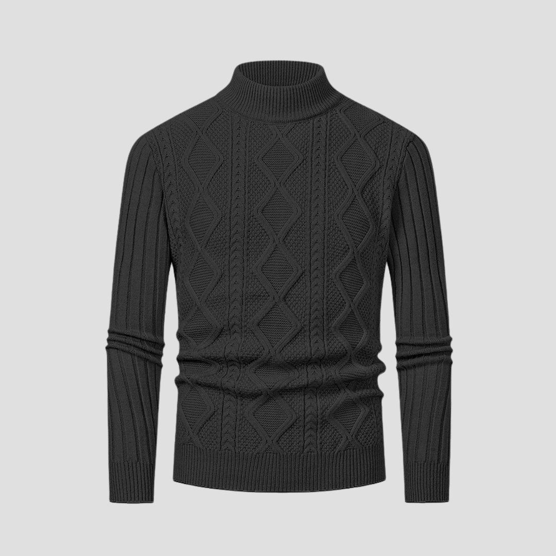 Pull Homme Col Roulé Maille épaisse et Douce