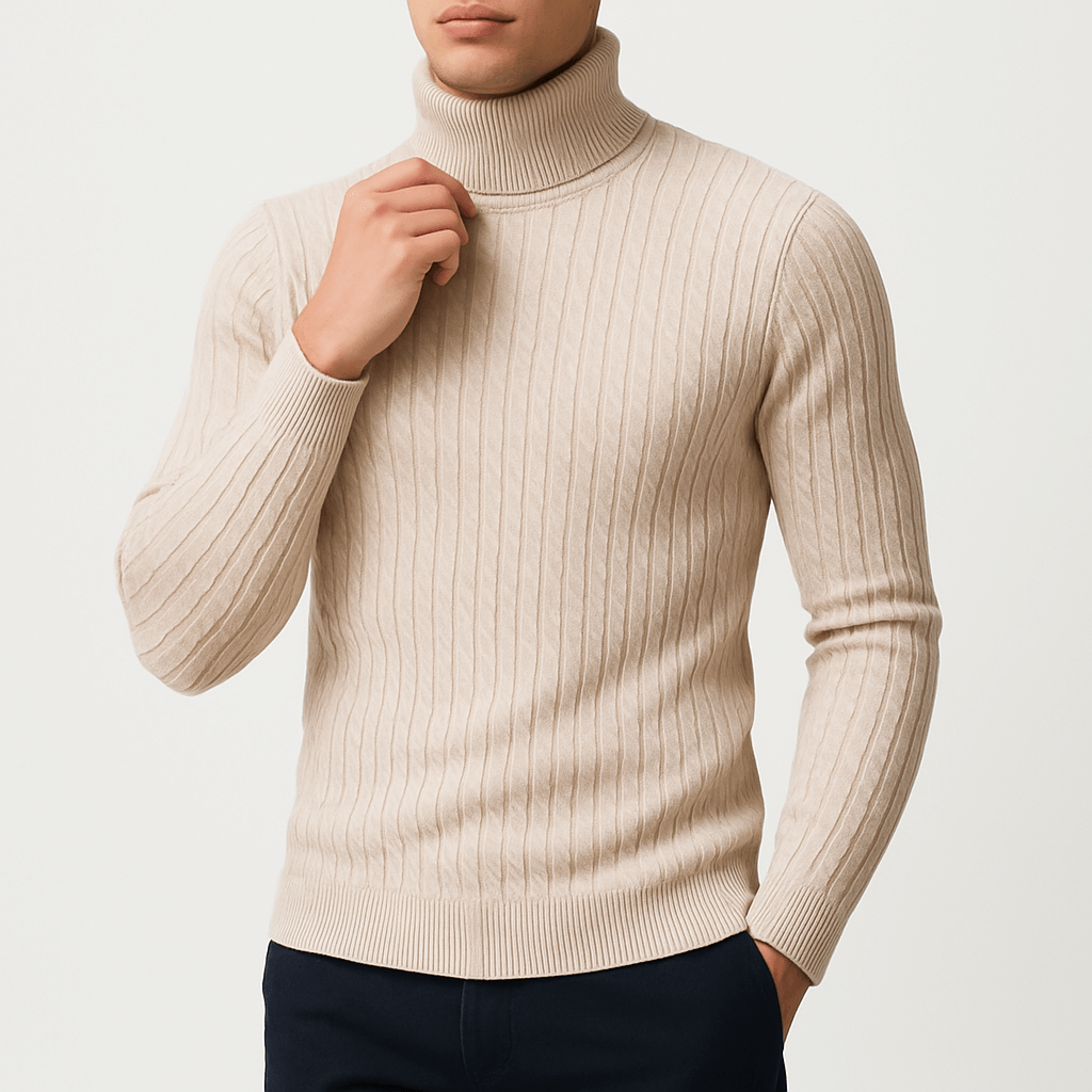 VogeLuxe | Pull à col roulé épais pour homme 2
