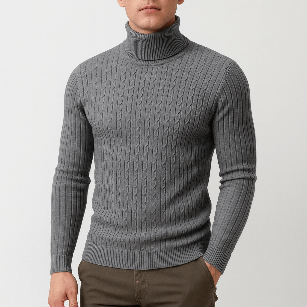 VogeLuxe | Pull à col roulé épais pour homme 4