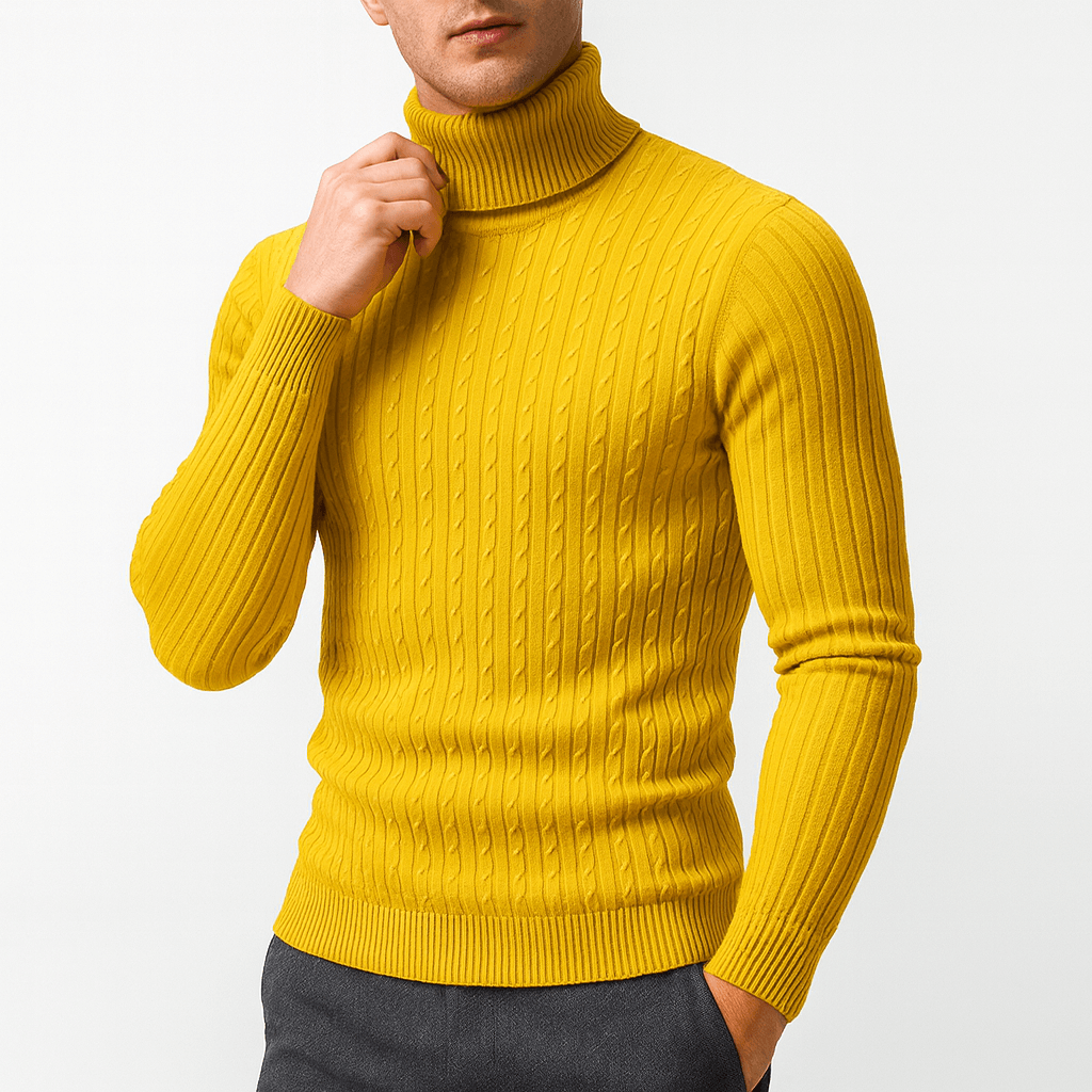 VogeLuxe | Pull à col roulé épais pour homme 5