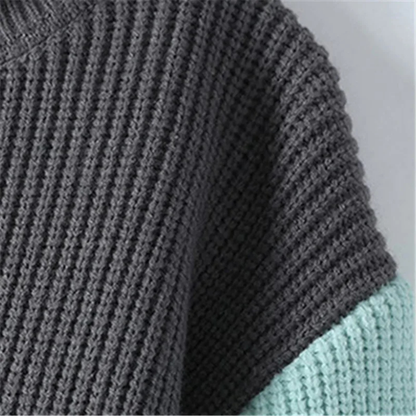 VogeLuxe | Pull à col roulé homme à blocs de couleurs audacieux 3