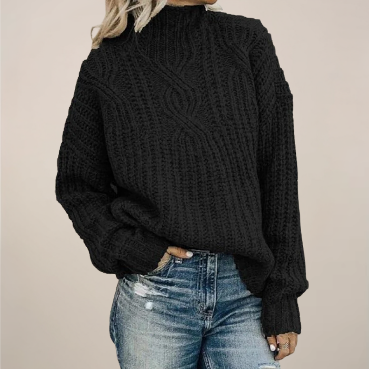 Pull Femme Oversize en Maille Épaisse et Douce - PanierRoyale