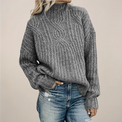 Pull Femme Oversize en Maille Épaisse et Douce