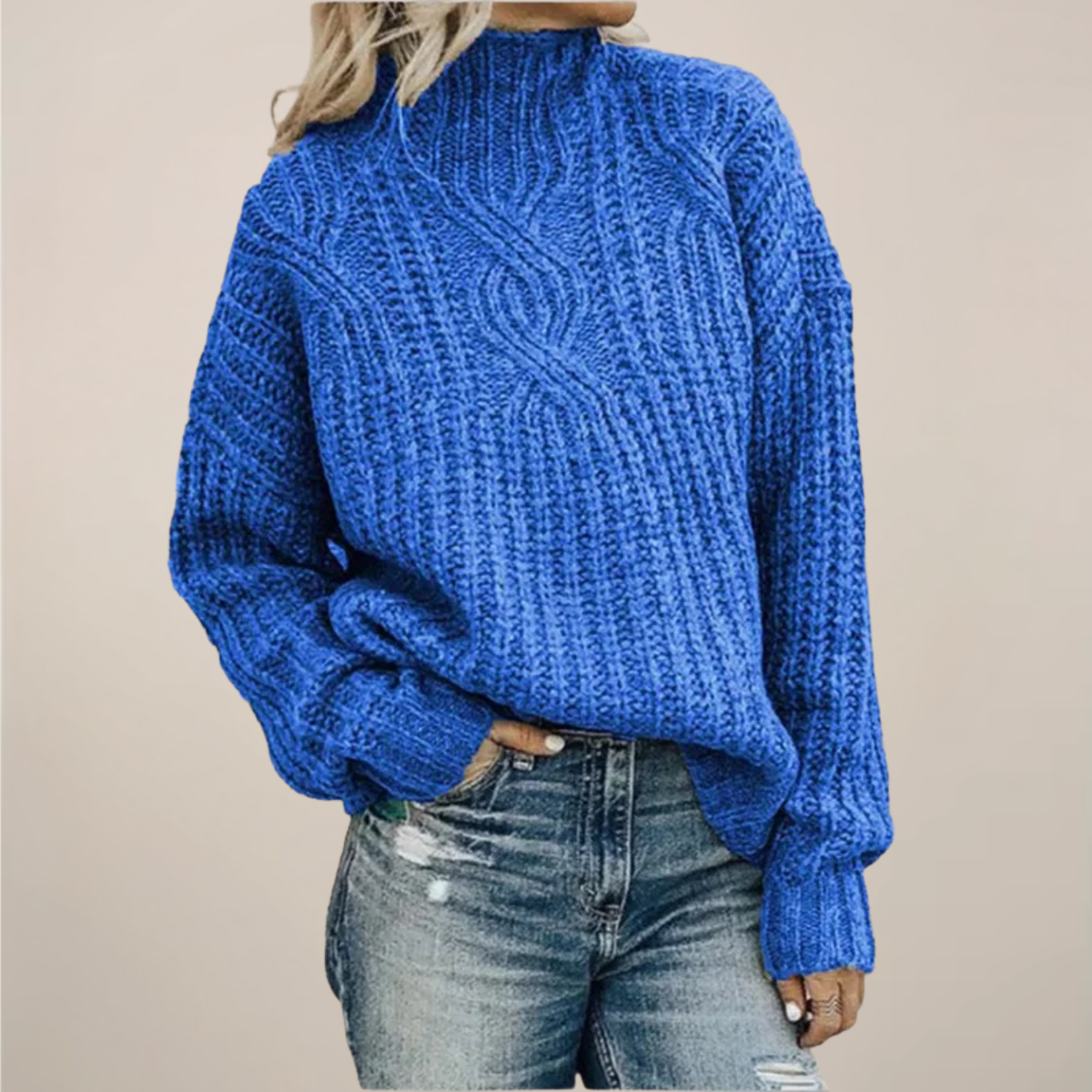 Pull Femme Oversize en Maille Épaisse et Douce