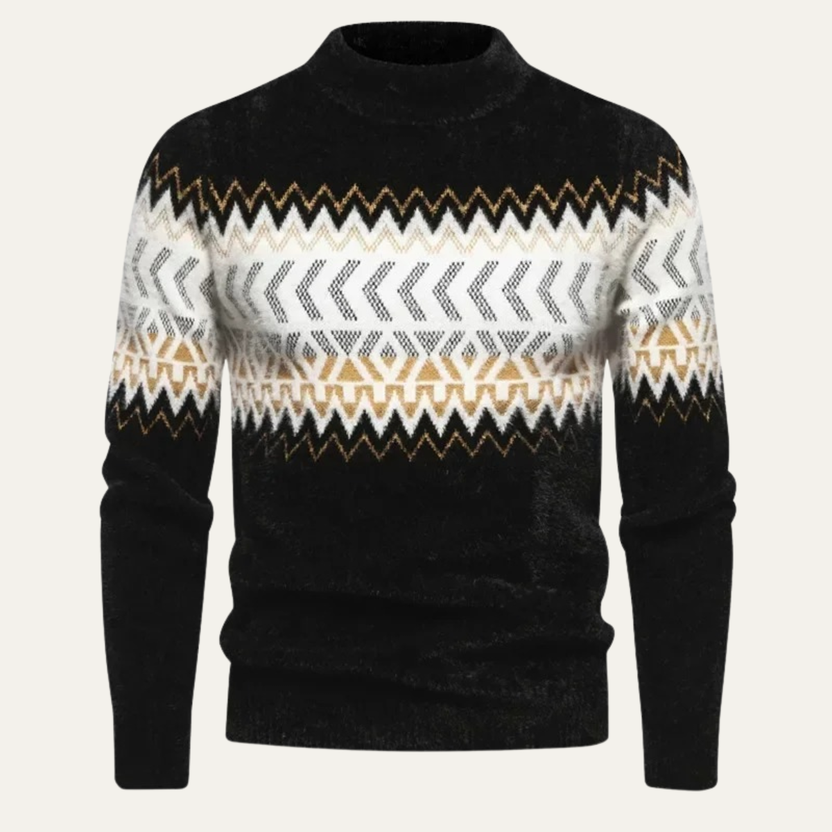 Pull en maille épais pour homme, motif renne hivernal