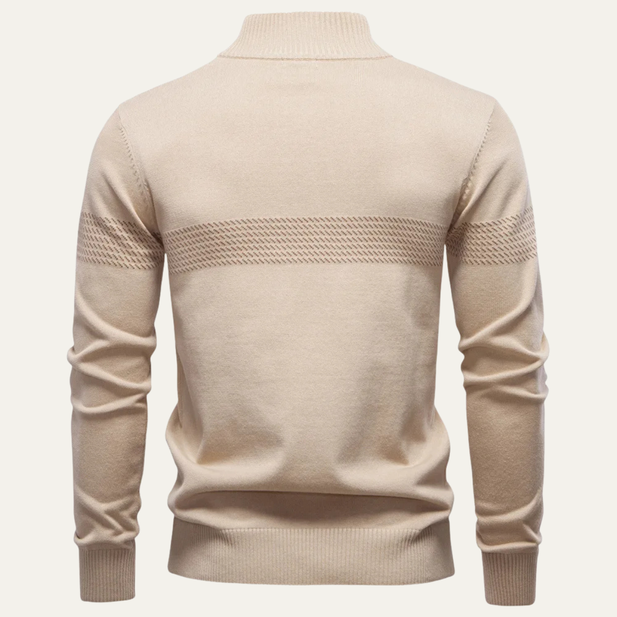 VogeLuxe | Pull à col zippé à motif pour homme 1