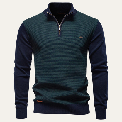 Pull Homme Col Zippé Multicolore - PanierRoyale