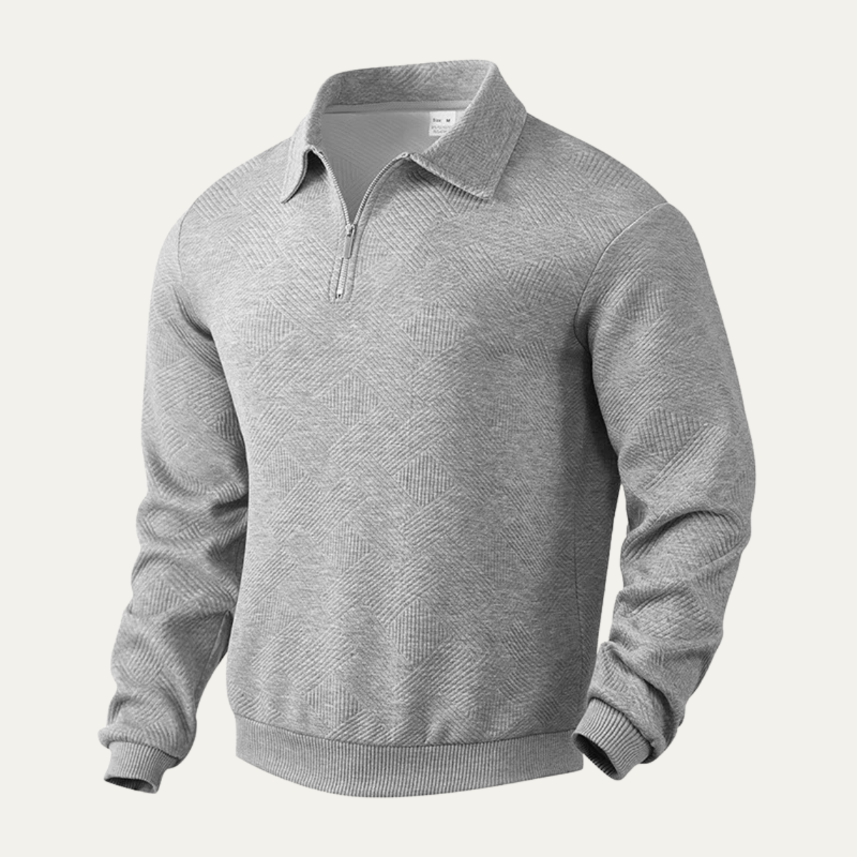 Pull en maille pour homme col montant zippé moderne