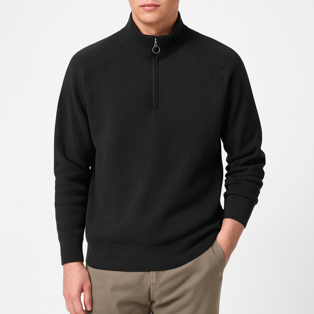 Pull Homme Coton Gaufré Décontracté