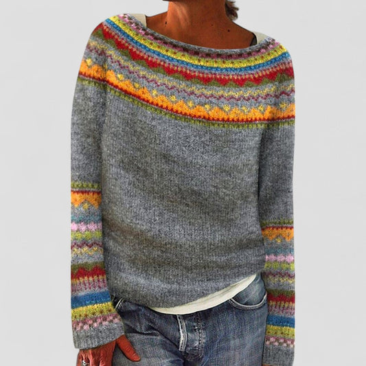 Pull femme confortable et décontracté en tricot - PanierRoyale